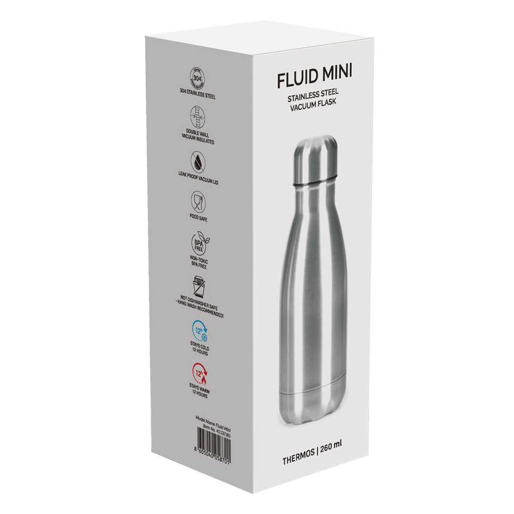Flašica -termos FLUID MINI, srebrni, 260 ml