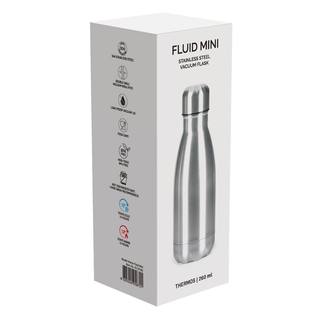Flašica -termos FLUID MINI, srebrni, 260 ml